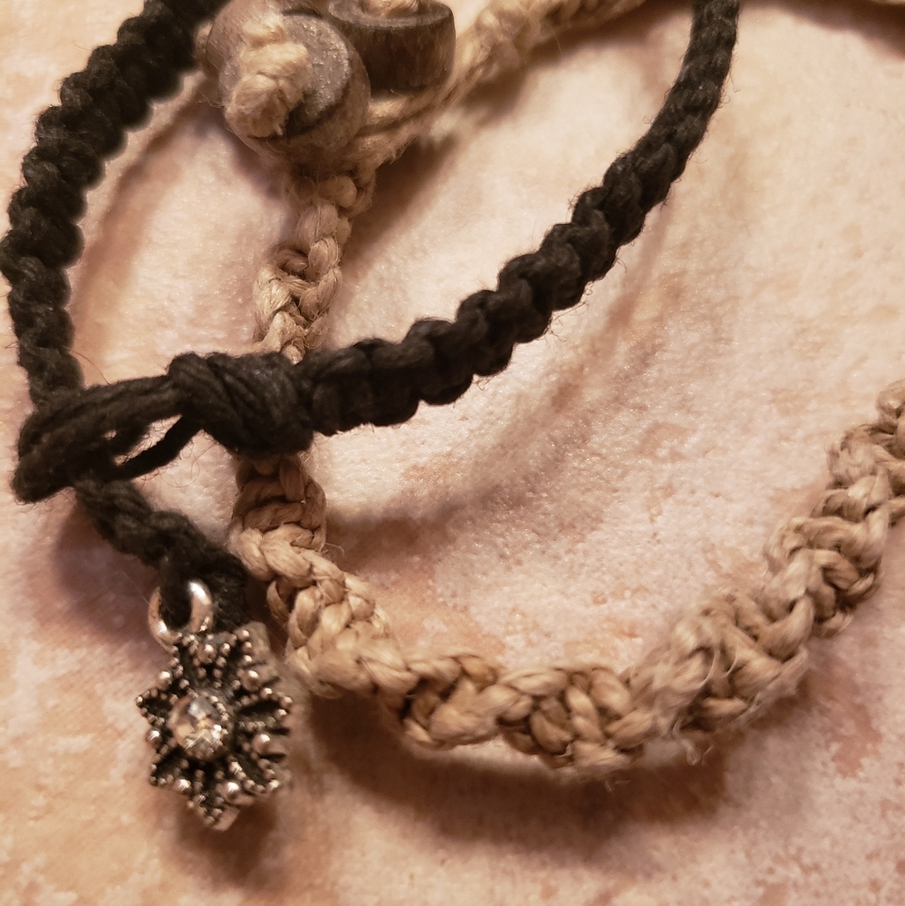 Handmade Hemp Charm Bracelet